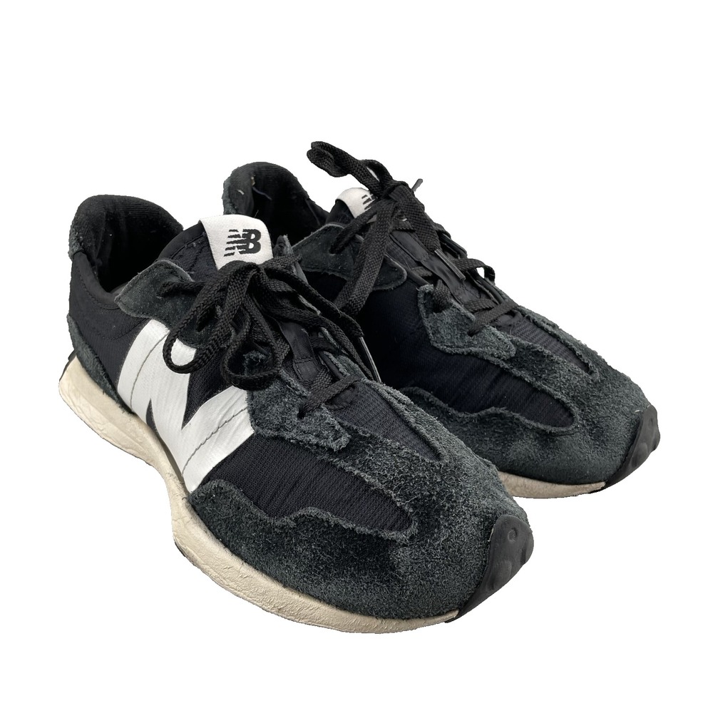 New Balance 327 Shoes Boy's 6 Black Sneakers Trainers Preppy Retro Academia 90's